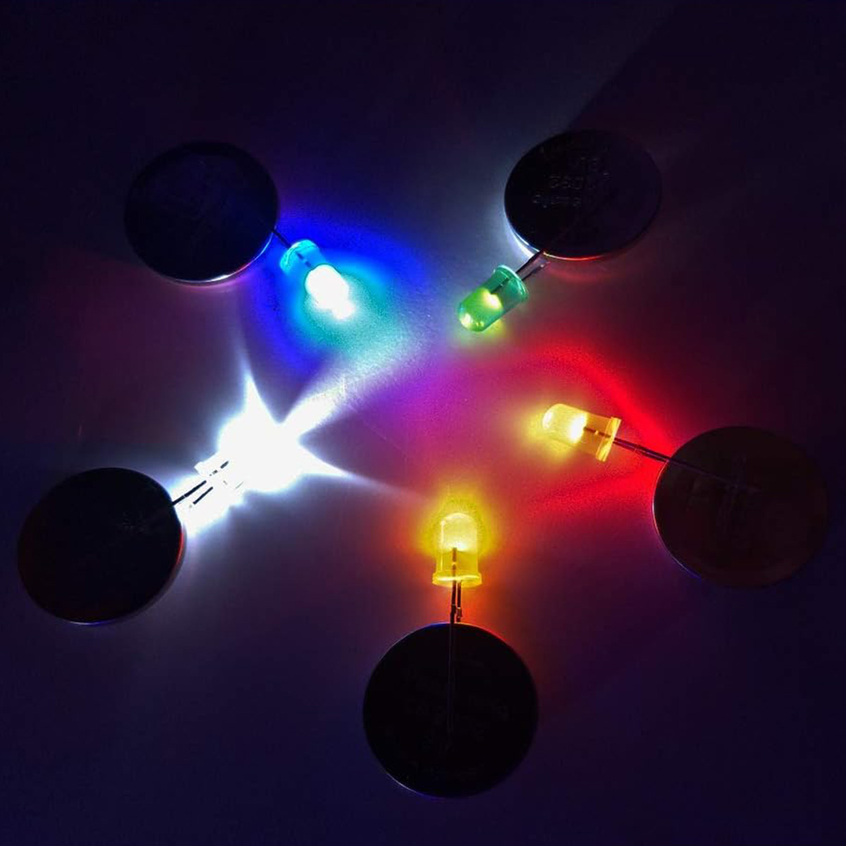 Picture of High Quality - 5mm LEDs Light Emmitting Diode Round ASARDED MIX CLOSER 3V input -25 piece Multicolored - Easy to Use And Maintain