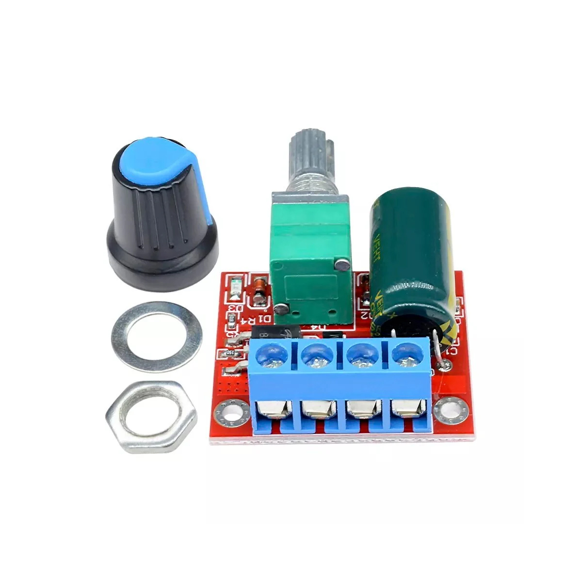 Picture of DC Motor Speed ​​Controller Module Mini DC Motor PWM Speed ​​Controller DC 4.5V-35V 5A 90W Speed ​​Regulator Adjustable Board Switch