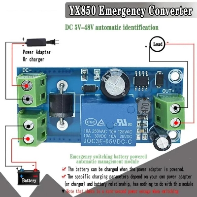 Picture of YX850 Power failure automatic standby Battery module 5V-48V universal converter JY-850 Circuit Module