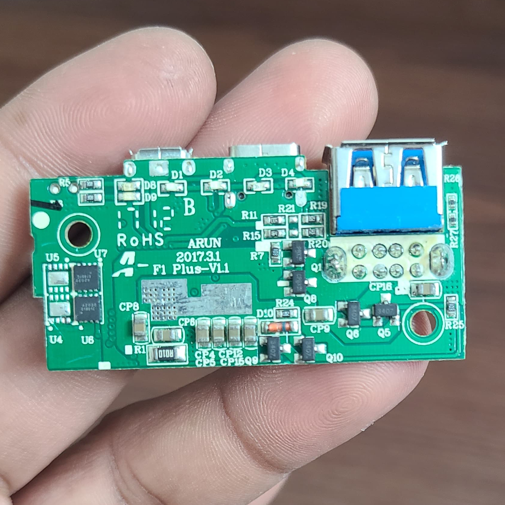 Picture of Fast Charge Power Bank Circuit Support 18W 3A Quick Charge 3.0 Type C Android Charging 2 USB Output Power Bank Circuit