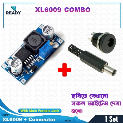 Picture of XL6009 DC-DC Step Up Boost Module with FREE Male Female Connector - Combo Offer