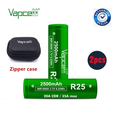 Picture of Vapcell 3.7V R25 18650 2500mah 20A Battery for Power bank camera battery use and DIY battery Uses