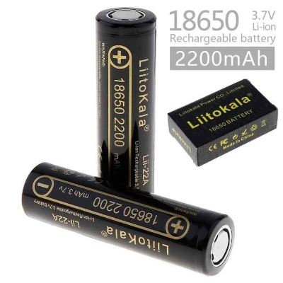 Picture of LiitoKala Lii-22A 3.7V 18650 2200mAh Rechargeable Battery li ion Batteries Li-ion Lithium Battery for Flashlight- 2pcs