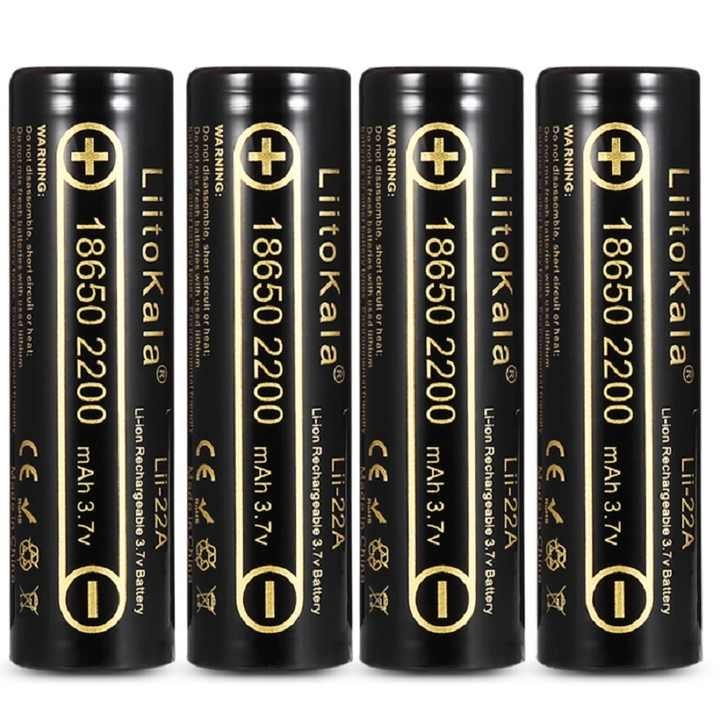Picture of LiitoKala Lii-22A 3.7V 18650 2200mAh Rechargeable Battery li ion Batteries Li-ion Lithium Battery for Flashlight- 2pcs