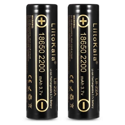 Picture of LiitoKala Lii-22A 3.7V 18650 2200mAh Rechargeable Battery li ion Batteries Li-ion Lithium Battery for Flashlight- 2pcs