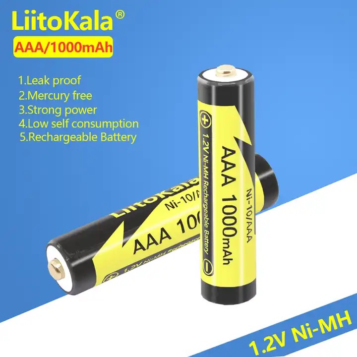Picture of LiitoKala AAA 1000MAH/AA 1000MAH NiMH 1.2V Rechargeable Battery Suitable for Toys Mice,with 4PC AAA Battery