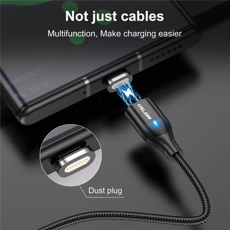 Picture of USLION 1M ( Micro USB ) Magnetic Fast Charging & Data Cable, USLION Magnetic Phone Cable for Micro USB Phone- Black - Cable Protector Micro USB
