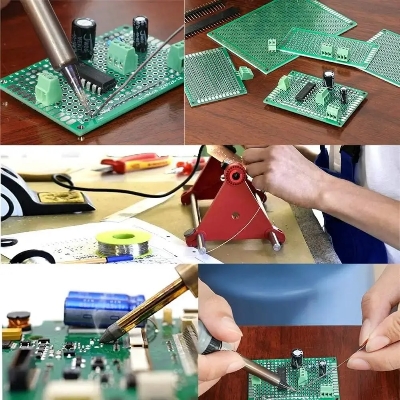 Picture of Double Sided PCB Board Prototype Kit 6 Sizes Universal Printed Circuit Protoboard for DIY Soldering Project- Selected one will be given