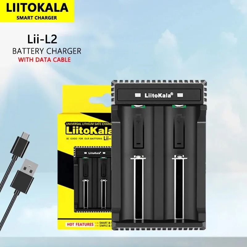 Picture of LiitoKala Lii-L2 3.7V 18650 Charger Li-ion Battery USB Independent Charging Portable High Power Discharge 18350 16340 Battery Charger