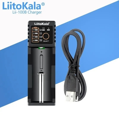Picture of LiitoKala Lii-100B Lii-100 18650 Battery Charger For 26650 16340 RCR123 14500 LiFePO4 1.2V Ni-MH Ni-Cd Smart Charger 18650 Battery Charger