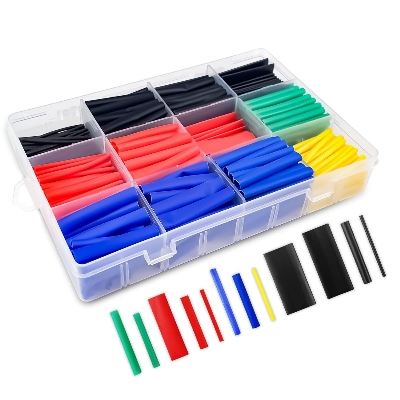 Picture of 560-Piece Heat Shrink Tube Set, Waterproof Heat Shrink Tubing Assortment 2:1 Shrink Ratio with 12 Different Sizes Insulation Heat Shrink Tube, Solier Tube for Cable, 5 Colours