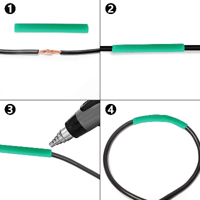 Picture of 560-Piece Heat Shrink Tube Set, Waterproof Heat Shrink Tubing Assortment 2:1 Shrink Ratio with 12 Different Sizes Insulation Heat Shrink Tube, Solier Tube for Cable, 5 Colours