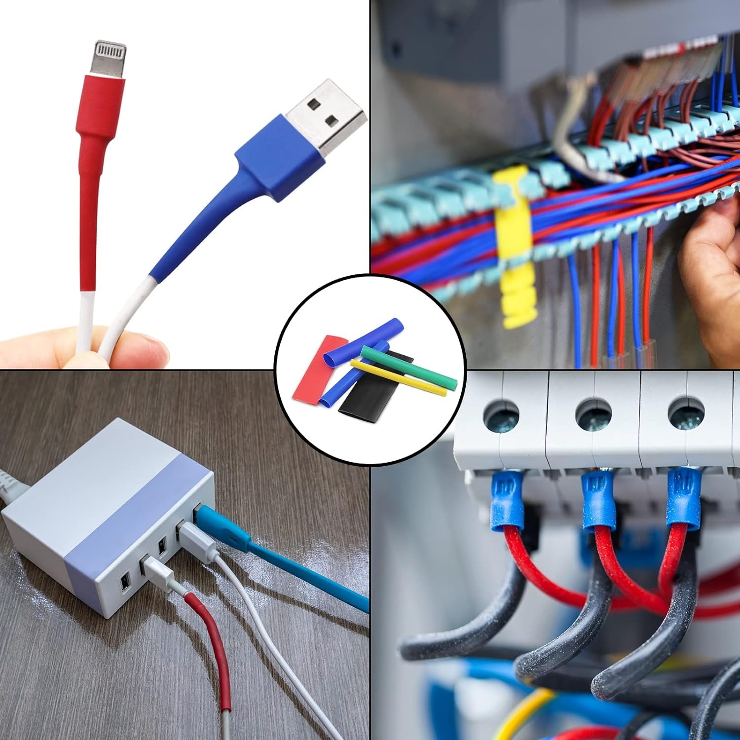 Picture of 560-Piece Heat Shrink Tube Set, Waterproof Heat Shrink Tubing Assortment 2:1 Shrink Ratio with 12 Different Sizes Insulation Heat Shrink Tube, Solier Tube for Cable, 5 Colours