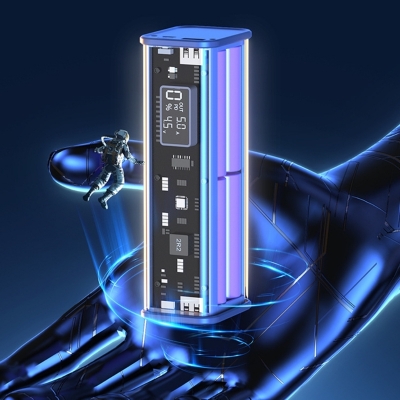 Picture of Professional PD22.5W DIY Battery Charger Case Fast Charging Case for 8PCS 18650 Polymer 20000mA(Rated) 16500mAh(Estimated Real) Battery Charging Power Bank Box Battery Charger (Full Setup With Battery)