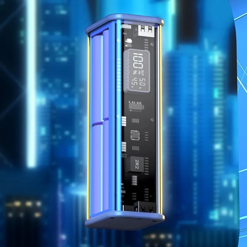 Picture of PD22.5W DIY Battery Charger Case Fast Charging Case for 8PCS 18650 20800mA Battery Charging Power Bank Box Battery Charger (Without Battery)