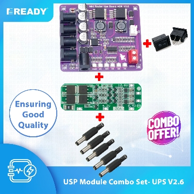 Picture of Mini Router UPS Combo Set Borad 40W V2.6 Battery Charger Board 11.1V Battery Charger Router UPS Pack DIY- READY ELECTRONICS
