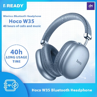 Picture of Hoco Headphones W35 Sound Magic Bluetooth Wireless Wired Headphone Hoco W35 Wireless Headphone - Silver