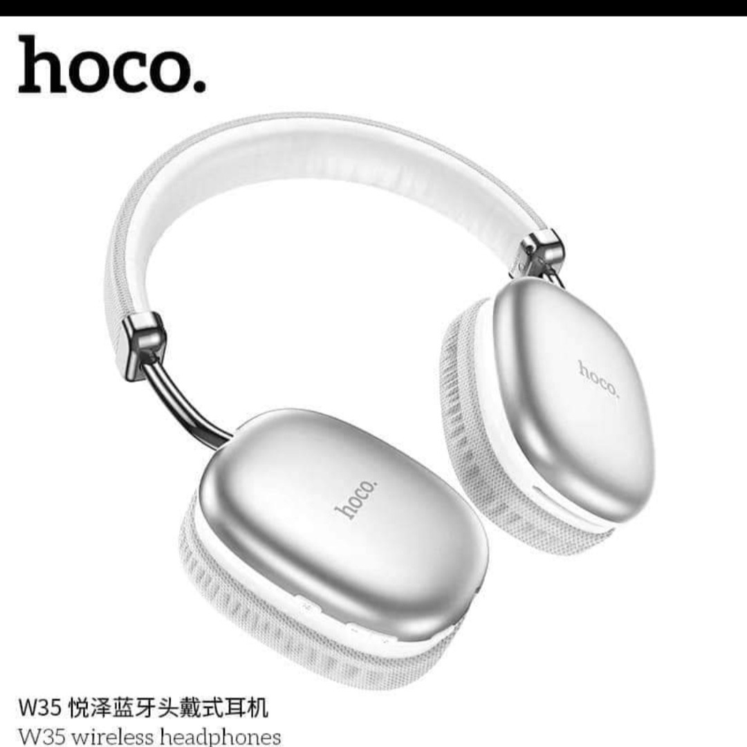 Picture of Hoco Headphones W35 Sound Magic Bluetooth Wireless Wired Headphone Hoco W35 Wireless Headphone - Silver