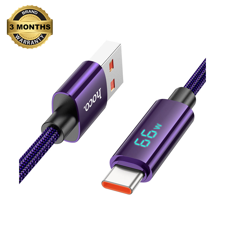 Picture of Hoco U125 Benefit 5A 66W charging data cable with display Type-C