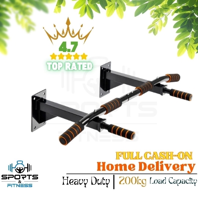 Picture of Wall Mounted Pull Up Chin Up Bar - Weight Capacity 200kg - Sports & Fitness
