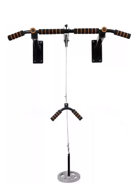 Picture of Wall Mounted Pull Up Chin Up Bar With Pulley & Equipments (Without Weight Plate) - Sports & Fitness