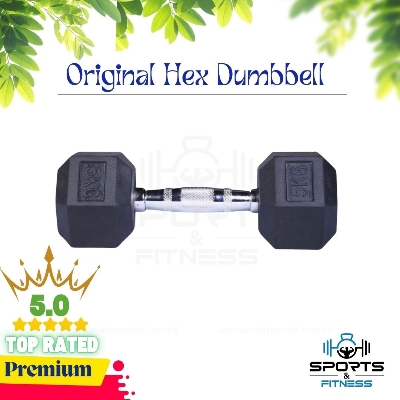 Picture of 5kg Hex Dumbbell 1 pcs - Sports & Fitness