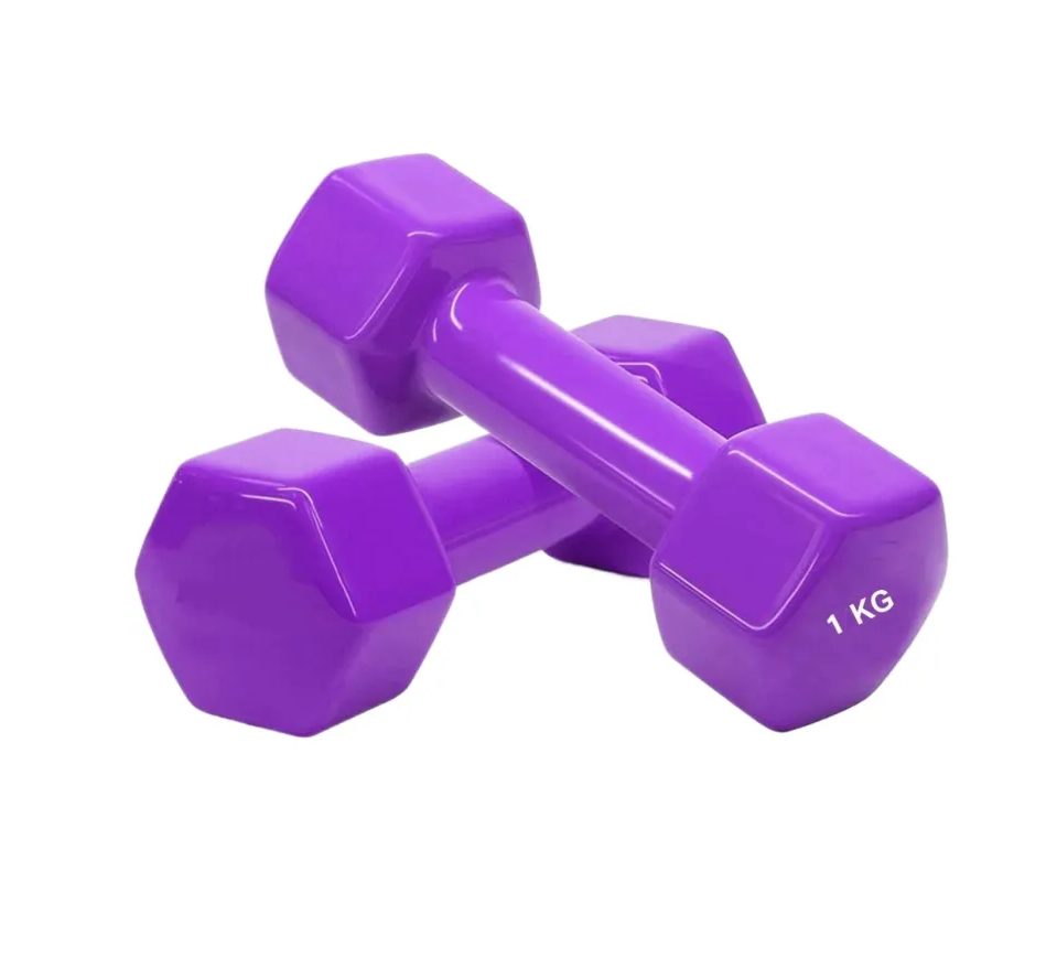 Picture of Premium Quality 1kg vinyl Dumbbell 2 pcs ( 4 color available ) - Sports & Fitness