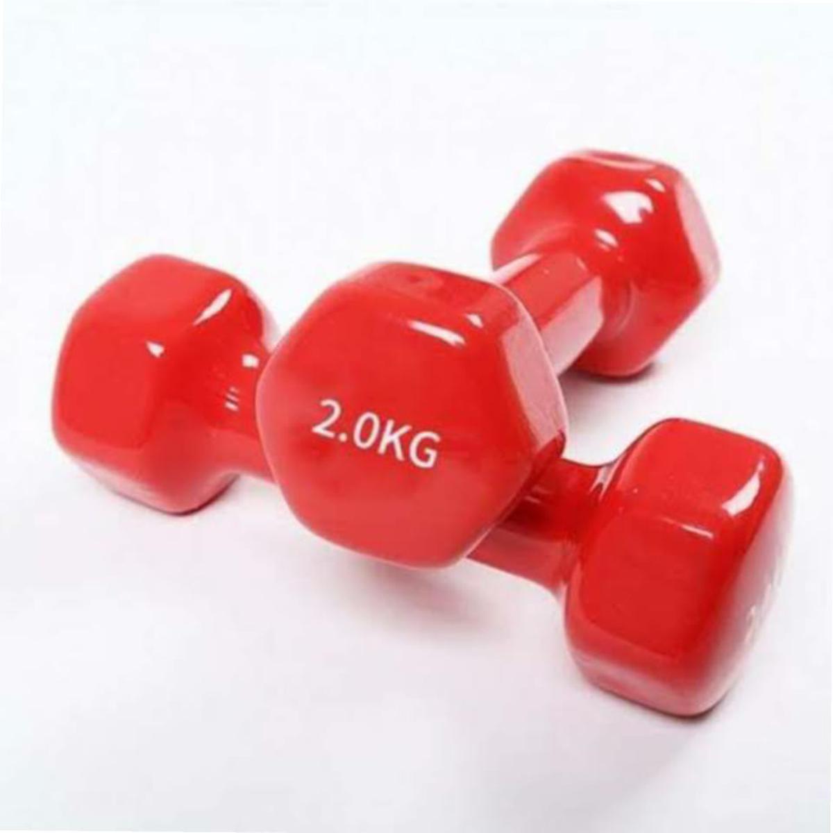 Picture of Premium Quality 2kg Vinyl Dumbbell 2 pcs ( 4 color available ) – Sports & Fitness