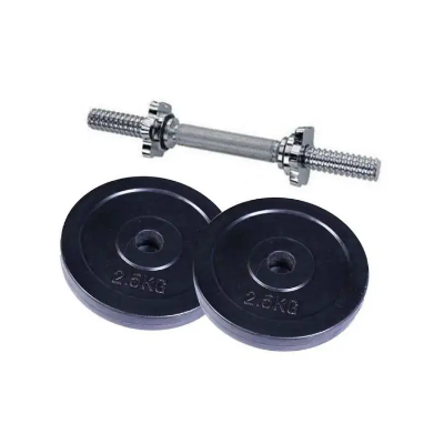 Picture of Total 5kg (2.5kg+2.5kg) Dumbbell Plate With 11inch stick - Sports & Fitness