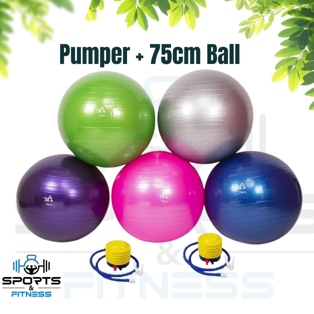 Picture of Chinese 75cm Plain Yoga Ball / Gym Ball with Pumper Multicolor - Sports & Fitness
