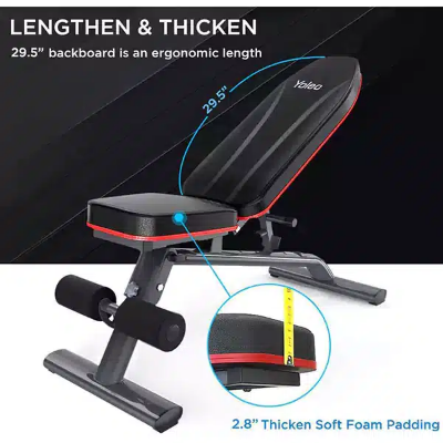 Picture of Yoleo Adjustable Weight Bench , Folding Training Bench, Fitness Bench, Incline Bench Press Bench for Full Body Workout - Sports & Fitness