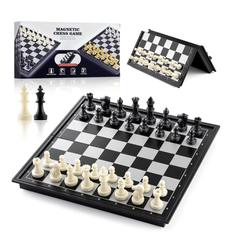 Picture of Magnetic Black & White Chess Board 9.5 Inch Premium Quality - Sports & Fitness