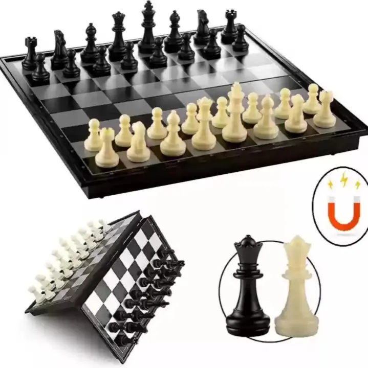 Picture of Magnetic Black & White Chess Board 9.5 Inch Premium Quality - Sports & Fitness