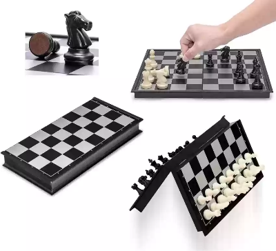Picture of Magnetic Black & White Chess Board 9.5 Inch Premium Quality - Sports & Fitness