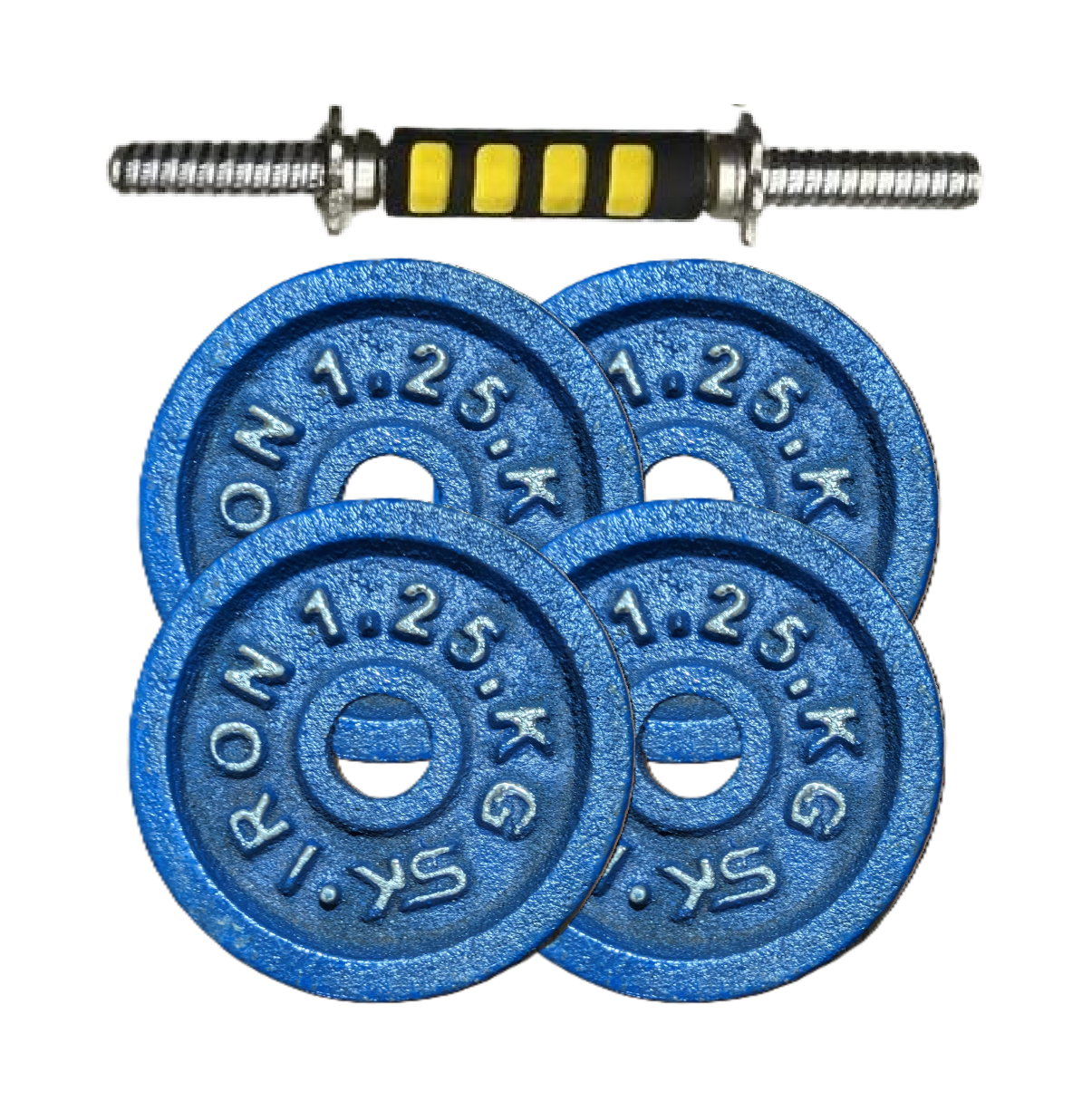 Picture of 5kg (1.25kg * 4pcs) Dumbbell with 10.5 inch Stick & Grip - Sports & Fitness