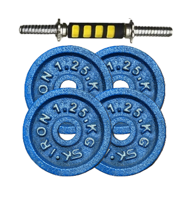 Picture of 5kg (1.25kg * 4pcs) Dumbbell with 10.5 inch Stick & Grip - Sports & Fitness