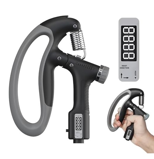 Picture of 10-100Kg Adjustable Heavy Counting Grips New Strong Man Hand Grip Gym Grippers Arm Wrist Developer Forearm flexor Muscle Strengthen Exercise Trainer Device - hand grip - Counter Hand Grip