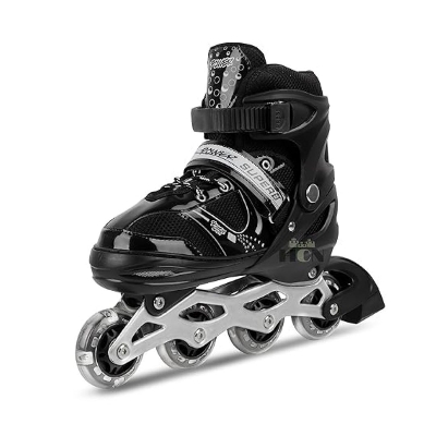 Picture of Inline roller skates shoes 1 Pair (30-33)- Black Color - Sports & Fitness