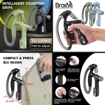 Picture of Adjustable Heavy Counting Grips 10-100Kg (Orange) - Sports & Fitness