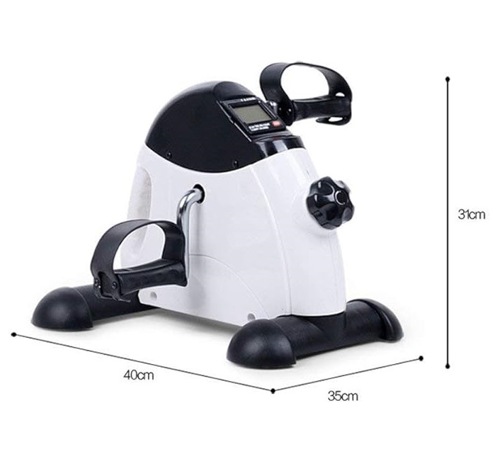 Picture of Magnetic Exercise Bike Portable Pedal Exerciser Gym Fitness Leg Arm Training Adjustable Resistance with LCD Display for Women and Men