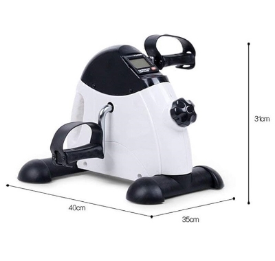 Picture of Magnetic Exercise Bike Portable Pedal Exerciser Gym Fitness Leg Arm Training Adjustable Resistance with LCD Display for Women and Men