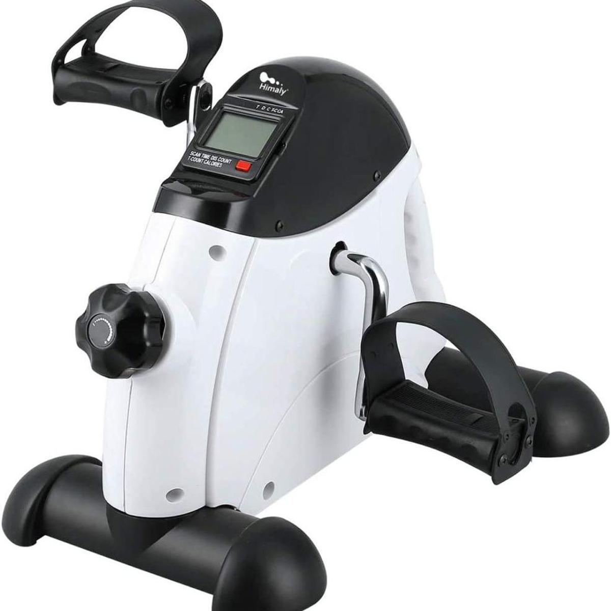 Picture of Magnetic Exercise Bike Portable Pedal Exerciser Gym Fitness Leg Arm Training Adjustable Resistance with LCD Display for Women and Men