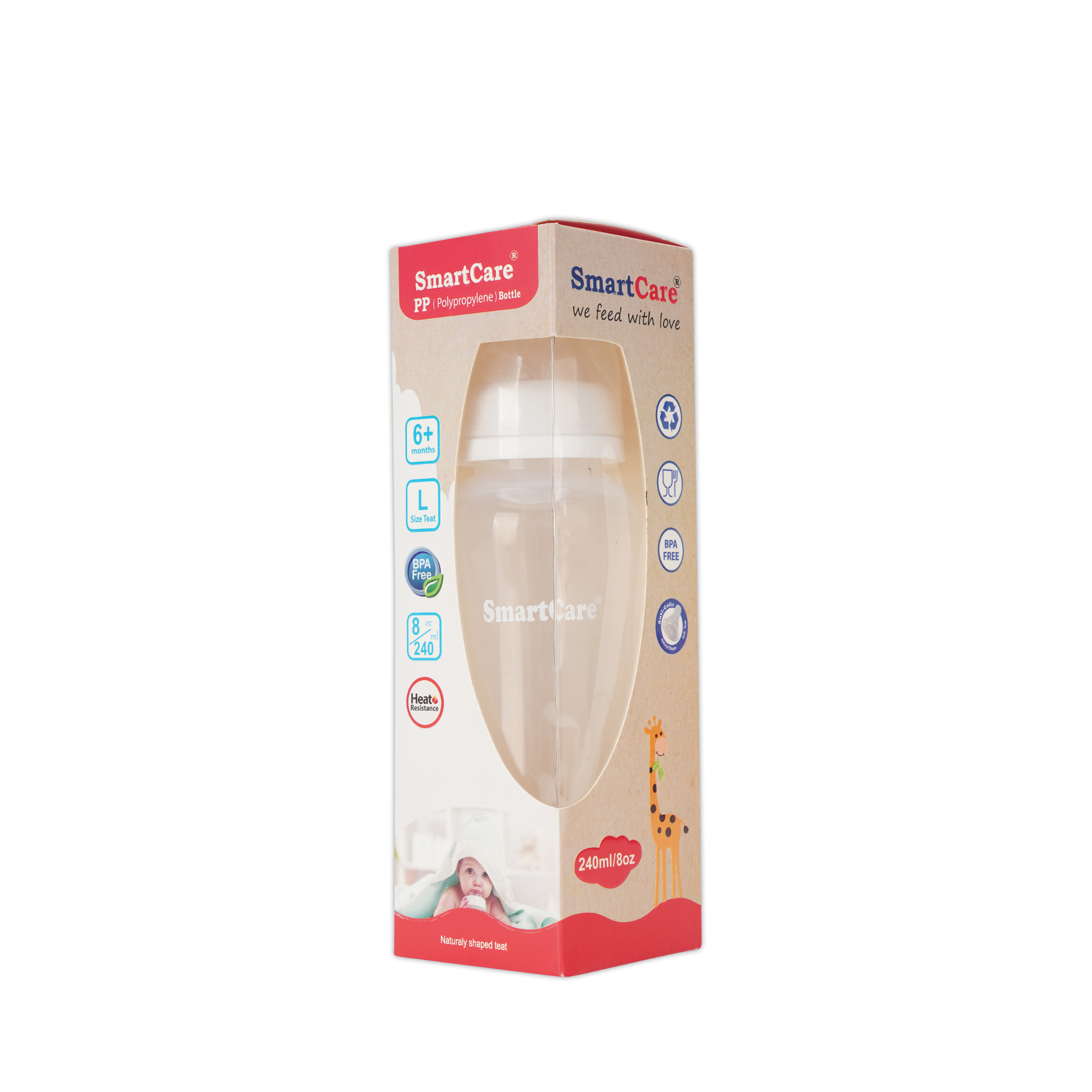 Smart Care PP (Polypropylene) Bottle (8 oz/ 240 ml)