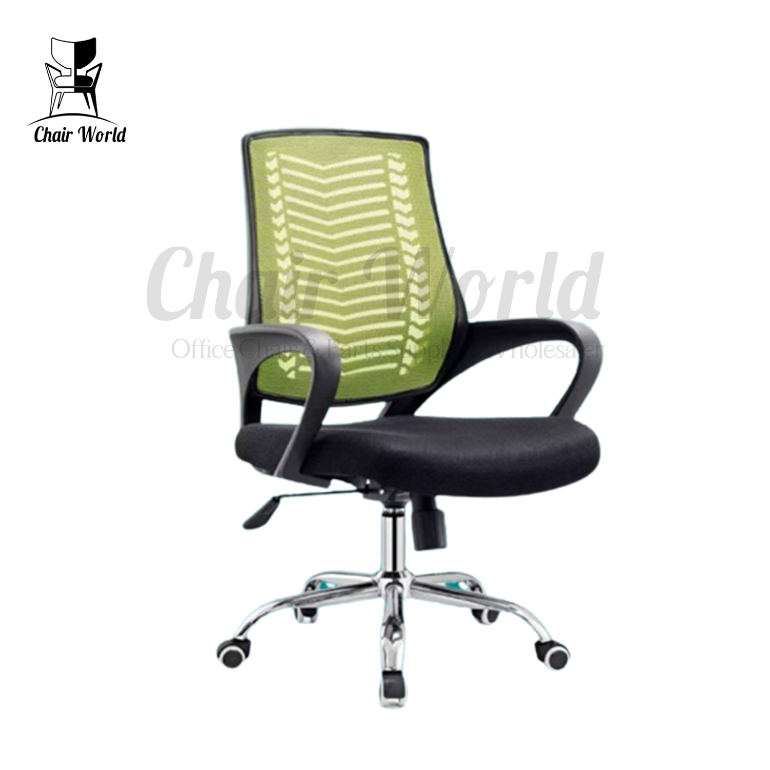 Picture of V-Mesh Revolving Chair CW-EC-05LGSS (V-Mesh SS Lime green black)
