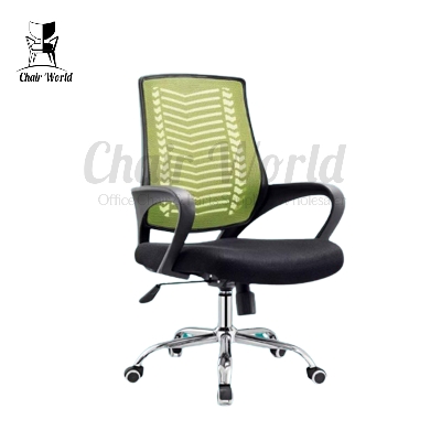 Picture of V-Mesh Revolving Chair CW-EC-05LGSS (V-Mesh SS Lime green black)