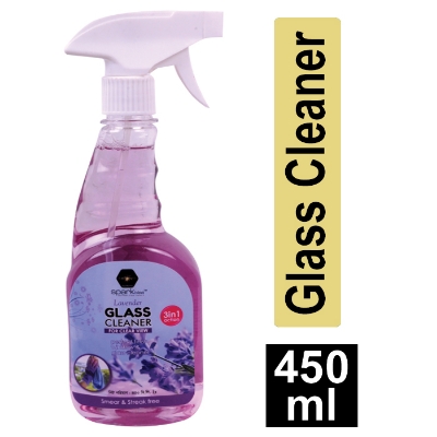 Picture of Spark bliss Glass Cleaner Spray Ultra Shine Formula for TV, Electronics, Fridge, Laminated Furniture, Mirror, Car Windshield - Lavender glass cleaner - 450ml