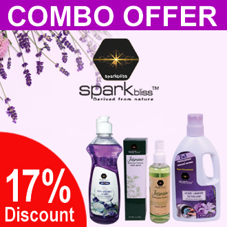 Picture of Sparkbliss Combo offer 17% off - ( Lavender Dishwash 500ml, Jasmine Bathroom Freshener 200ml, Liquid Detergent Lavender 500ml)
