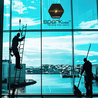 Picture of Spark bliss Glass Cleaner Spray Spring Scent Ultra Shine Formula for TV, Electronics, Fridge, Laminated Furniture, Mirror, Car Windshield - glass cleaner - 5000ml