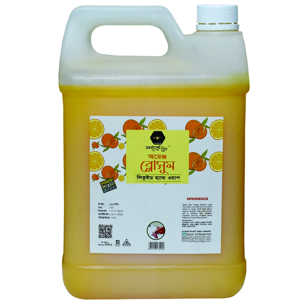 Picture of Spark bliss Orange blossom liquid hand wash Surfactant Based hand wash-5Ltr