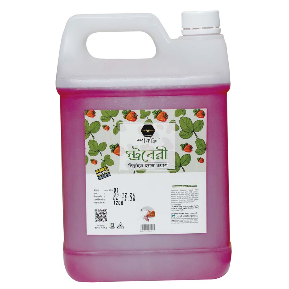Picture of Sparkbliss Strawberry liquid hand wash Surfactant Based hand wash - 5ltr
